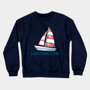 Lake Saint Louis Sailboat Crewneck Sweatshirt